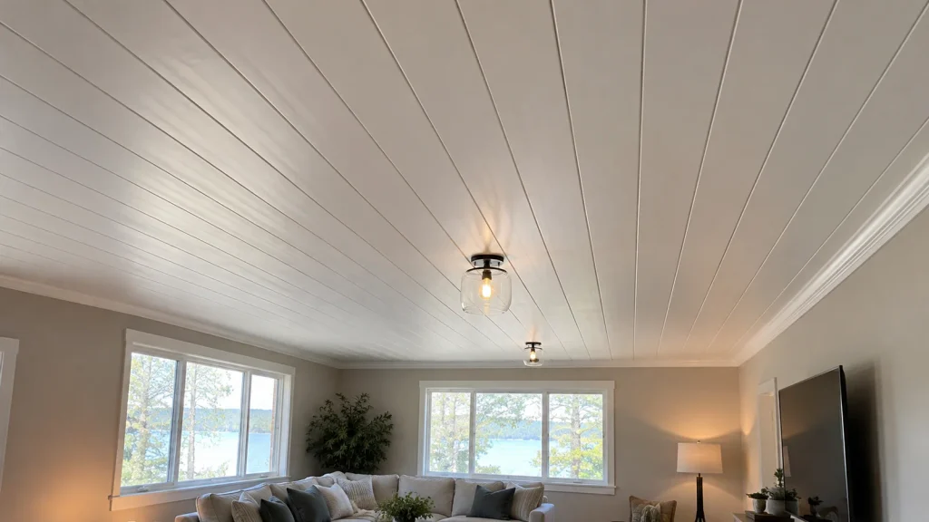 Ceiling plank covering