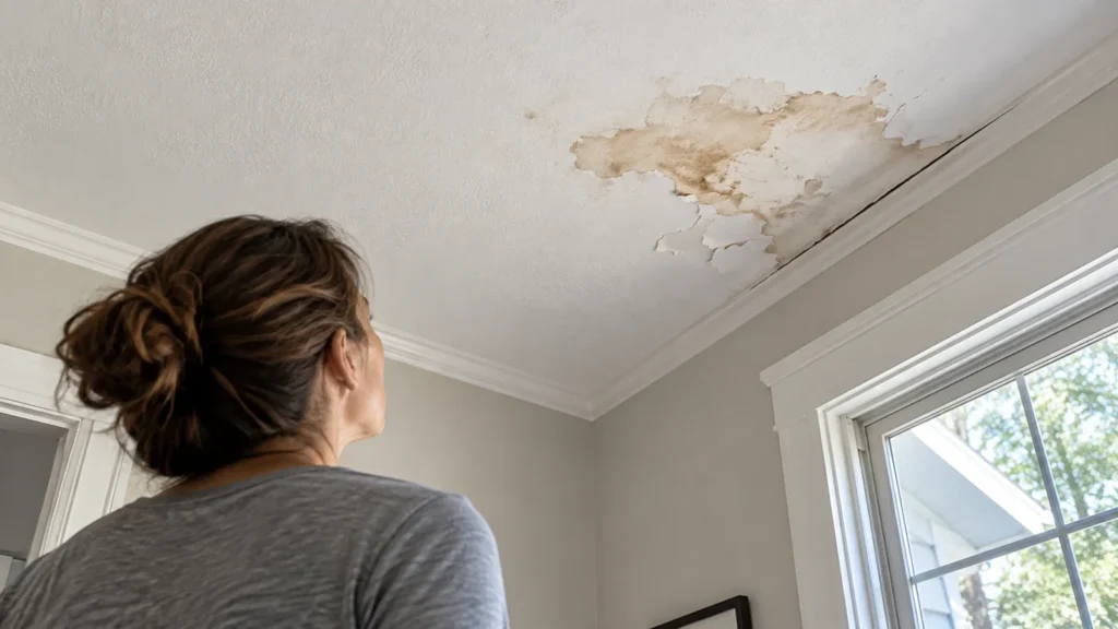 Water-damaged ceiling