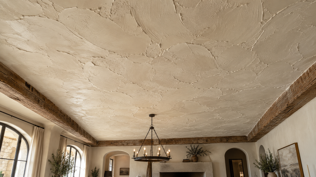Hawk-and-trowel ceiling texture