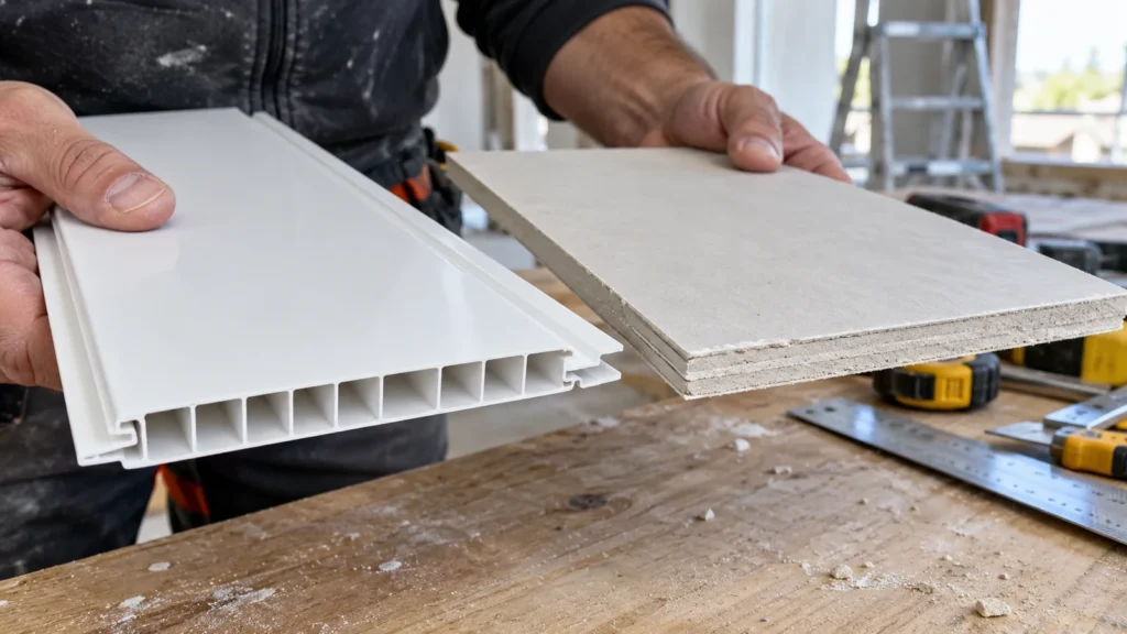PVC and gypsum panels