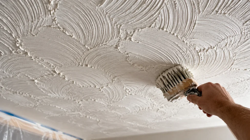 slap brush ceiling texture